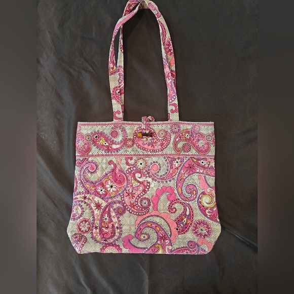 Vera Bradley Handbags - 🤍Vera Bradley Pink Paisley Gray Medium Tote Bag